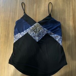 Express Black and Blue Women's Top